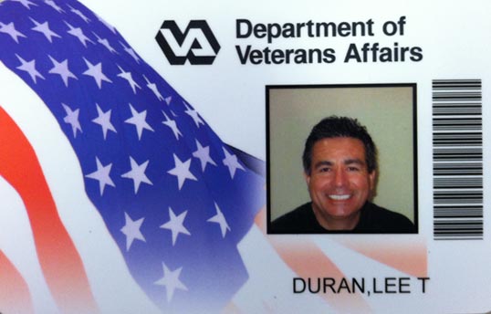 Lee Duran Veterans benefit card